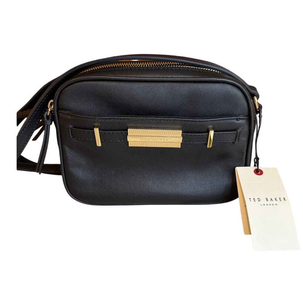 Ted Baker Black Leather Camera Bag Crossbody Bag